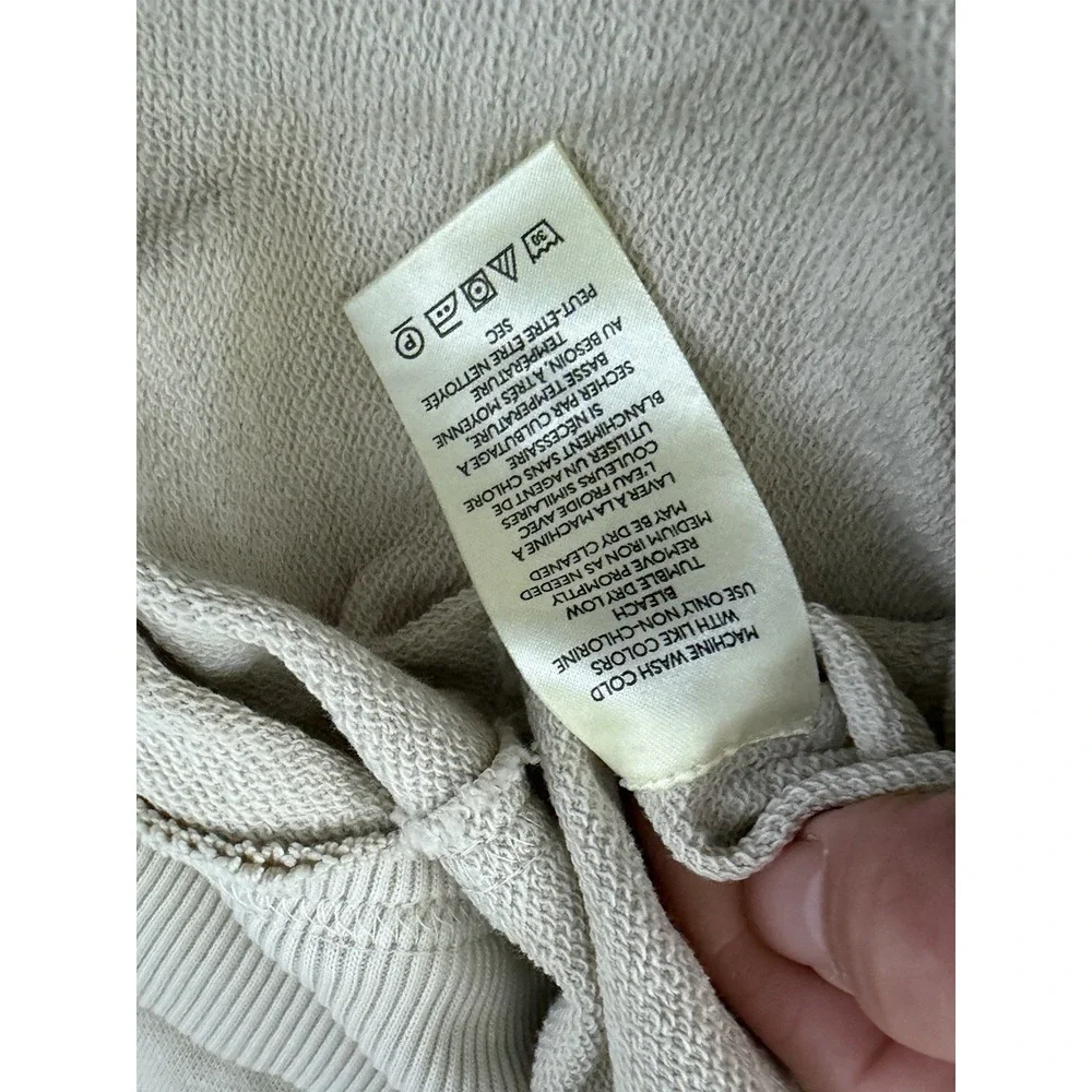 Anthropologie Pilcro Sweatshirt Long Sleeve Oversized Beige Crème XL NWT Boho - Picture 8 of 9